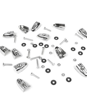 Kit d'embouts chromés de baguettes de sol LD - Casa Lambretta C 233/K (C233K)